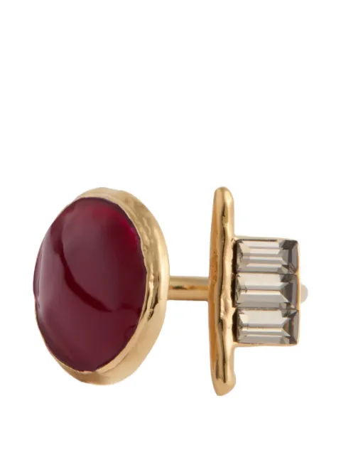 La DoubleJ 24K gold plate and enamel Shen Loop ring Gold RIN0021BRA003SOLIDRE02