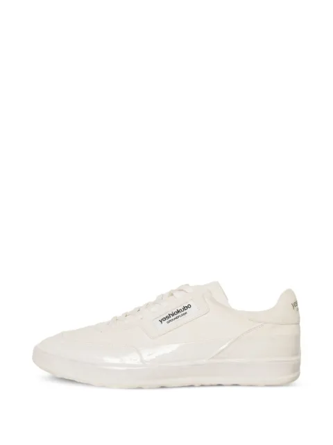 Yoshiokubo Jello II resin-coated suede sneakers White YKF24902