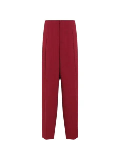 Alberta Ferretti pleated straight-leg trousers Red A03036634
