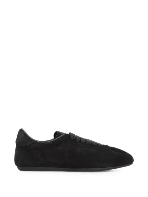 Dolce & Gabbana logo-plaque ruched sneakers Black CK2485A0581