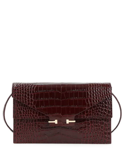 TOM FORD mini croc-effect leather clutch bag Red S0531LCL607