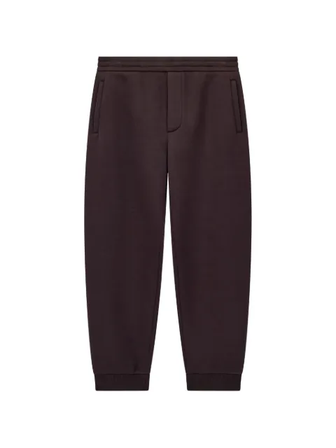 Emporio Armani logo-plaque track pants Brown EM007347AF17545