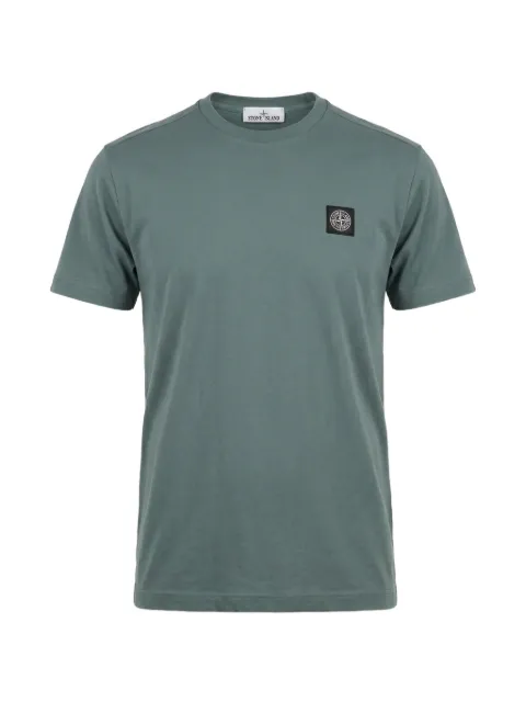Stone Island logo-patch short-sleeve T-shirt Green L2S152100027S0013
