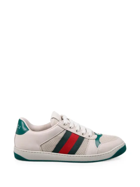 Gucci Screener Web-stripe panelled sneakers White A000GAFAGAT