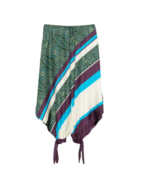 ALEMAIS Joni paisley-print tapered trousers Green 7576P