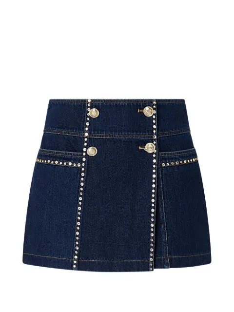 LIU JO skirt-pants with rhinestones Blue UF6219D0347
