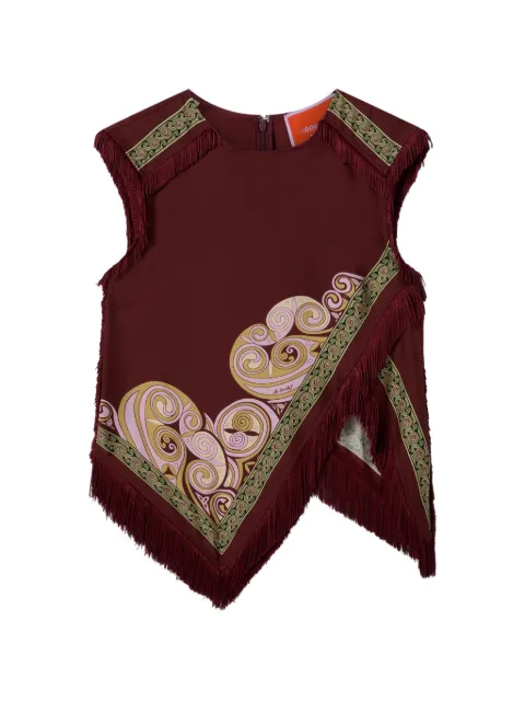 La DoubleJ scarf top Red TOP0160SIL006KLS01RE07