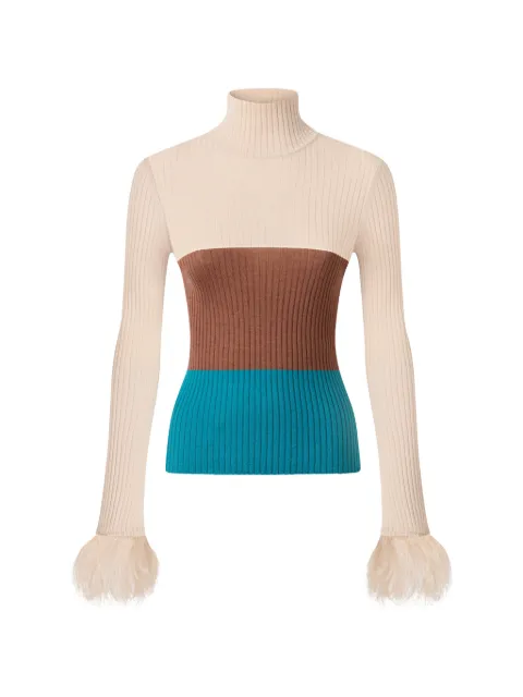 La DoubleJ high knick top with feathers Neutrals PUL0167KNI091VA526BR05