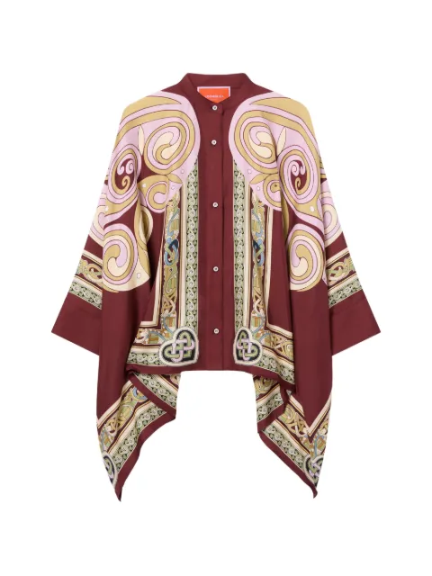 La DoubleJ Foulard shirt Red SHI0059SIL006KLS01RE07