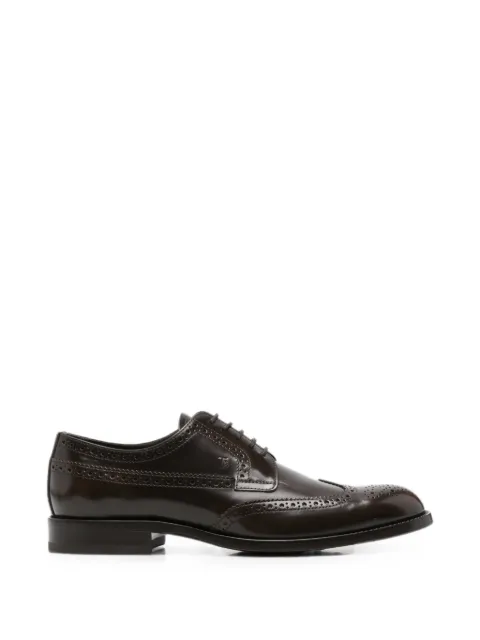 Tod's brogue-detail leather Derby shoes Brown XXM01E0O530AKT