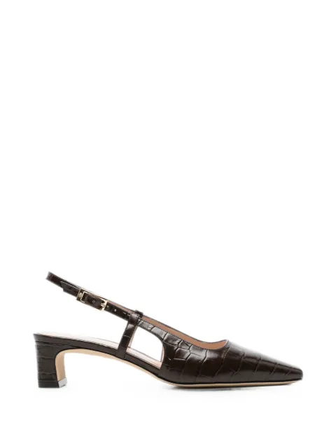 Stuart Weitzman croc-effect slingback pumps Brown SO093