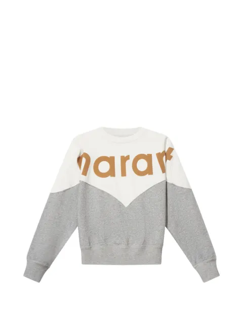 MARANT ÉTOILE logo-print colour-block sweatshirt Grey 23PSW0006FAA1M08EOFLY