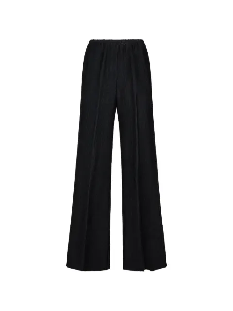 Forte Forte plissé-effect wide-leg trousers Black 15042F50A8009