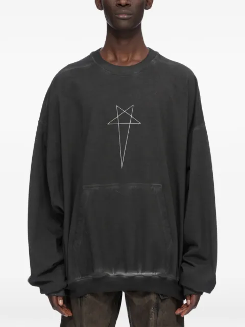 Rick Owens DRKSHDW Geth Pentagram-print sweater Black DU02F6267RIGDP413918