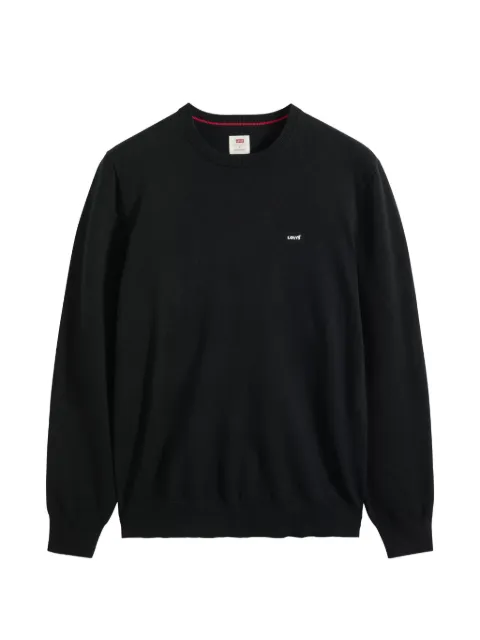 Levi's logo-embroidered crew-neck sweatshirt Black A72070040
