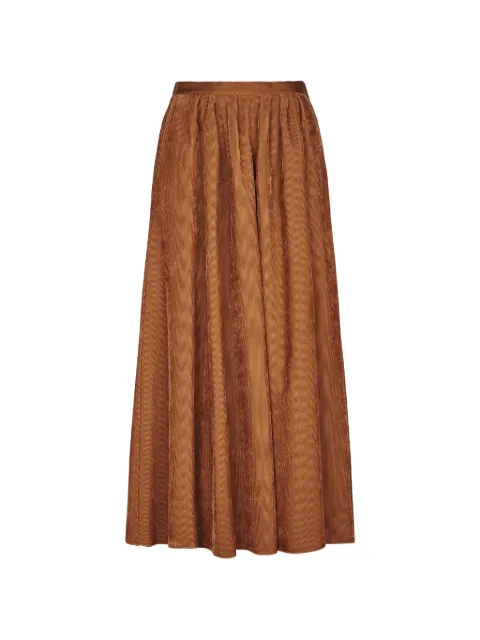 Forte Forte ribbed pleated skirt Brown 15041F50A1504