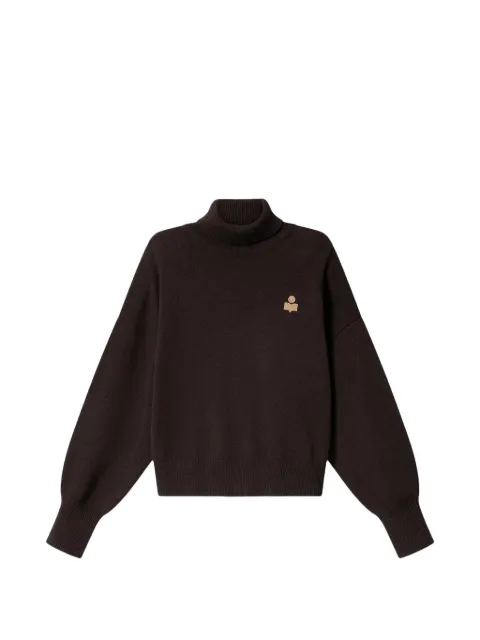 MARANT ÉTOILE Nasha logo-embroidered roll-neck sweater Brown PU0663FAC1L17E