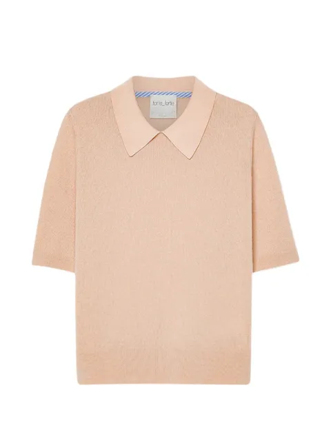 Forte Forte spread-collar short-sleeve top Pink 15140F50A0024