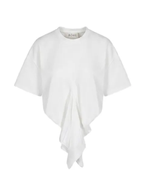 Róhe draped seam-detail T-shirt White 42020245