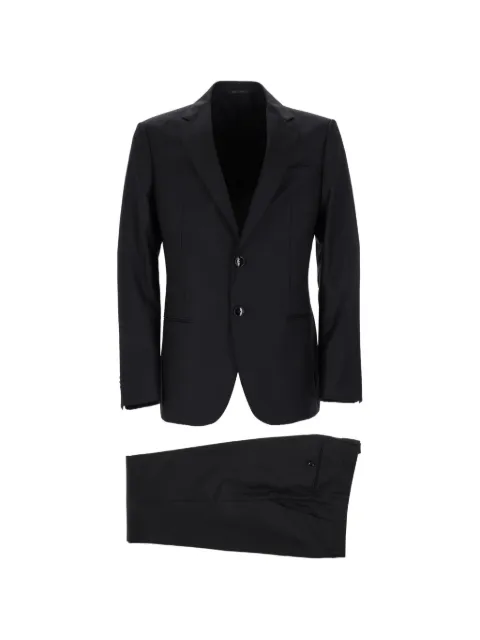 Giorgio Armani Soho single-breasted wool-blend suit Black GM004604TE10061