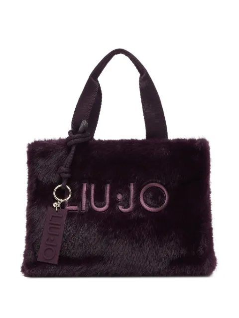 LIU JO small teddy tote bag Purple TF6215E1135