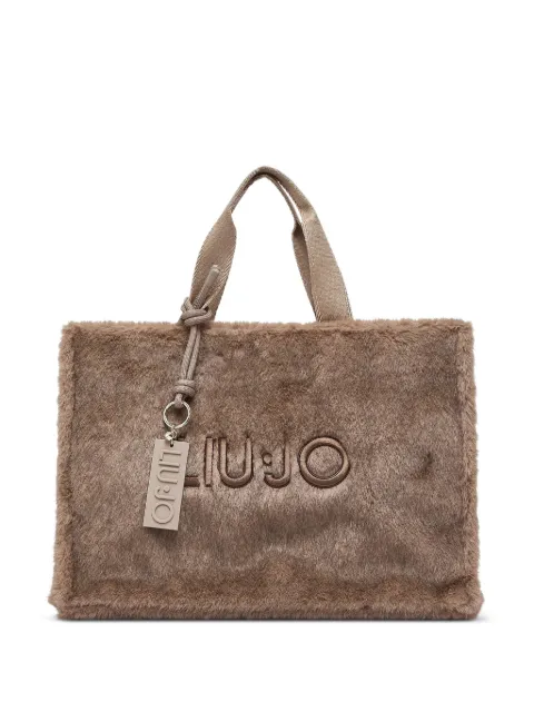 LIU JO large teddy tote bag Brown TF6212E1135