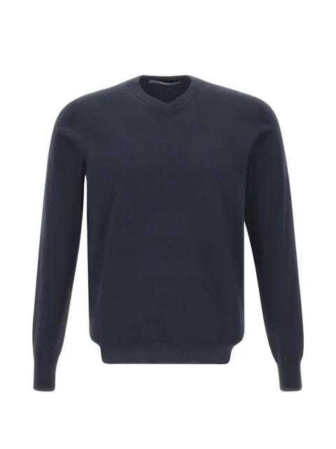 People Of Shibuya Semi Brighton V-neck knit Blue SEMIBRIGHTON790