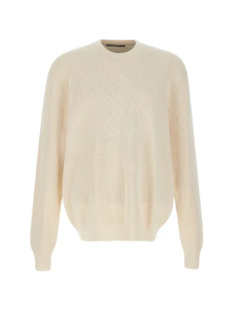 People Of Shibuya Otsu ribbed-knit sweater White OTSUSHINECONI020