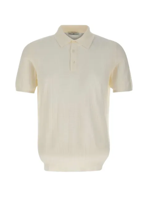 Della Ciana ribbed-knit polo shirt Neutrals DC115217BIANCO