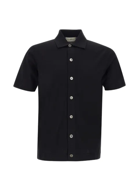 Della Ciana short-sleeve cotton-knit shirt Black DC120089NERO