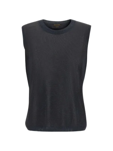 Gran Sasso lurex-knit sleeveless top Black 5727723003598