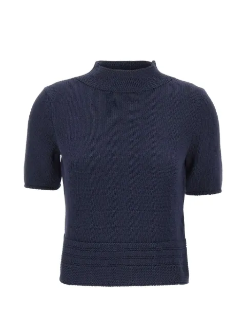 Gran Sasso braided short-sleeve sweater Blue 1320720907598
