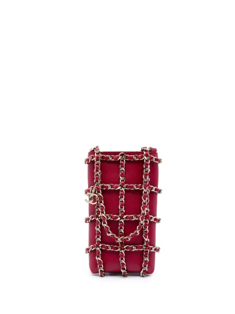 CHANEL Pre-Owned 2020 Lambskin Tech Me Out Clutch With Chain crossbody bag Red SC85U2EPNLB3EK7L