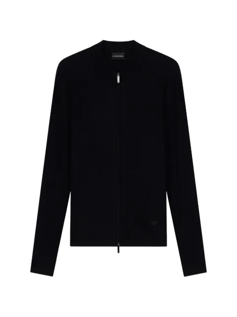 Emporio Armani virgin wool cardigan with a regular fit Grey EM006315AF27831