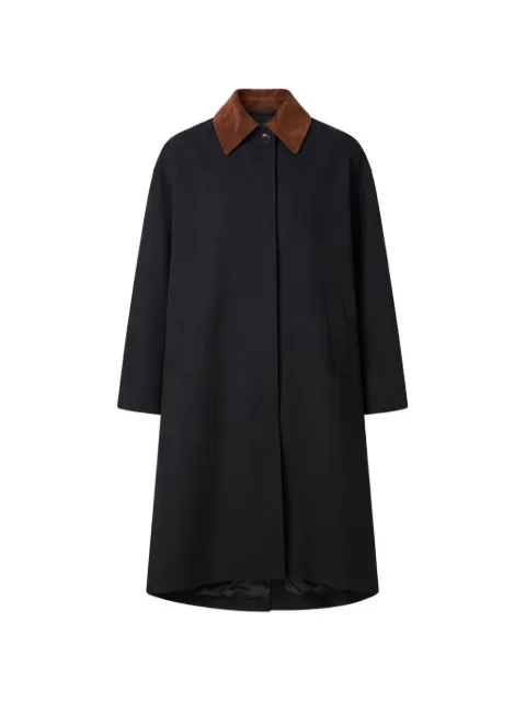 Róhe suede-collar coat Blue 42010271