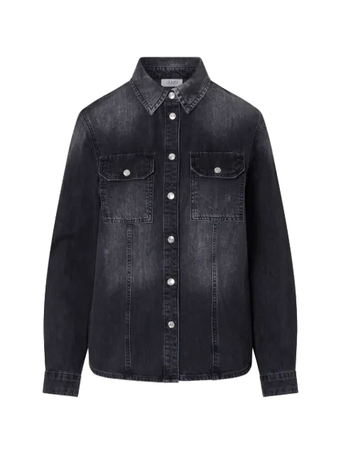 LIU JO slim fit denim shirt Black UF6104D0268