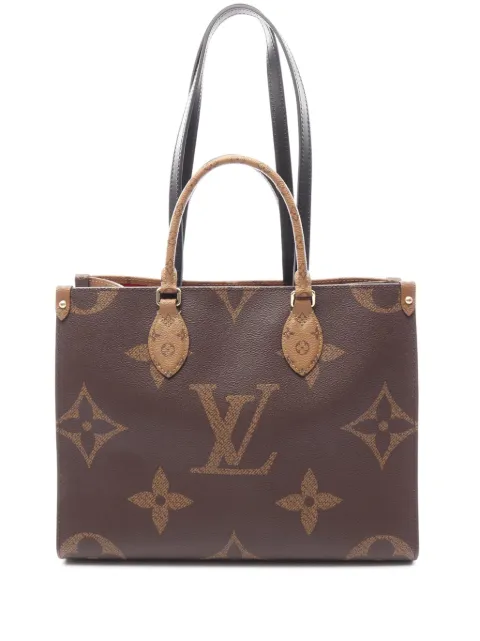 Louis Vuitton Pre-Owned 2019-2020 Monogram Reverse Giant OnTheGo MM satchel Brown 6X6TAB9W941I08WY