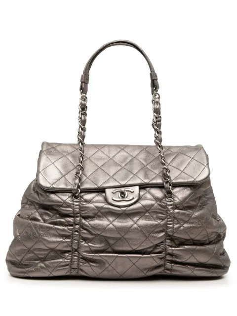 CHANEL Pre-Owned 2006-2008 Quilted Metallic Lambskin Sharpei Flap handbag Grey X7RIVLVF94Y4MHMK