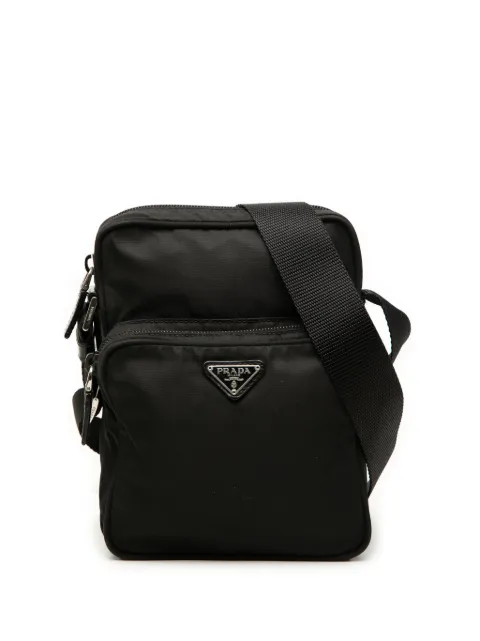 Prada Pre-Owned 2000-2013 Tessuto Zip Top crossbody bag Black RA1JYCAJGXDYT8SH