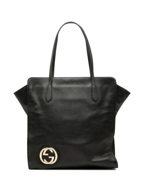 Gucci Pre-Owned 2000-2015 Dollar Calfskin Interlocking G tote bag Black G75P5L1LGHZ8J3HY