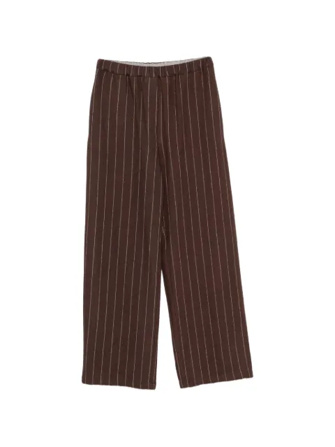 Alysi pinstripe-pattern elasticated-waist trousers Brown 166127A6052CACAO