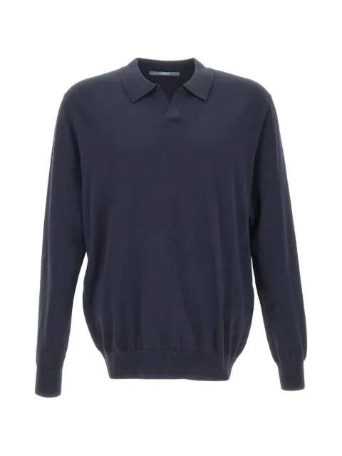 People Of Shibuya Kirin open-collar knit Blue KIRINBRIGHTON790