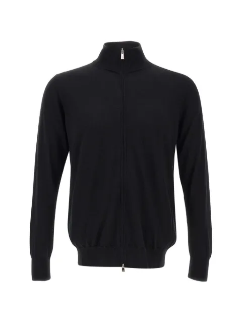 Della Ciana zip-up knitted cardigan Black DC114019NERO