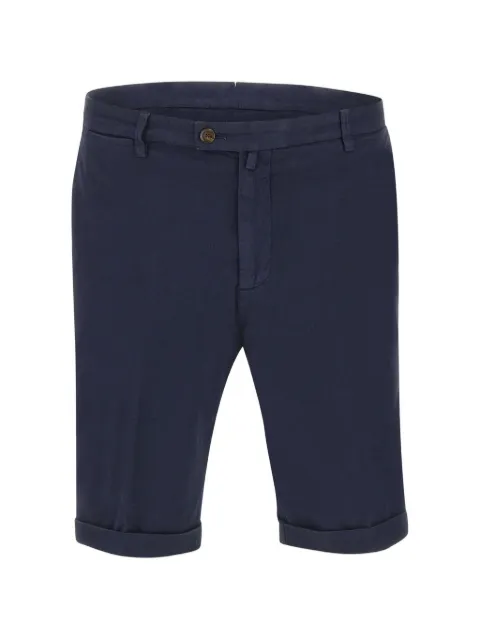 Briglia 1949 honeycomb-texture turn-up shorts Blue BG10832503000011