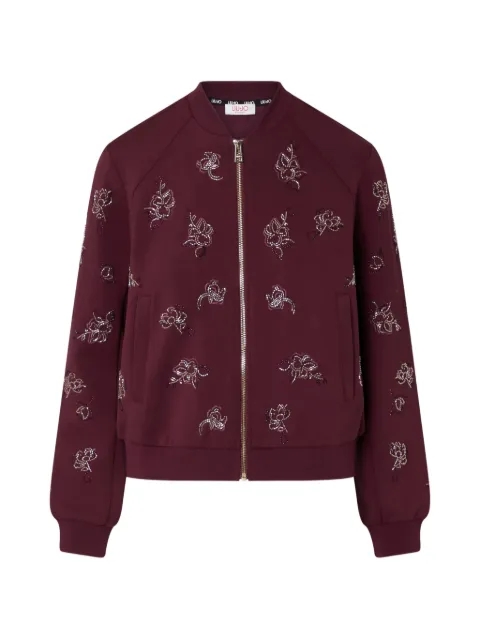 LIU JO sweatshirt with jewel embroidery Purple TF6133J3958L9576