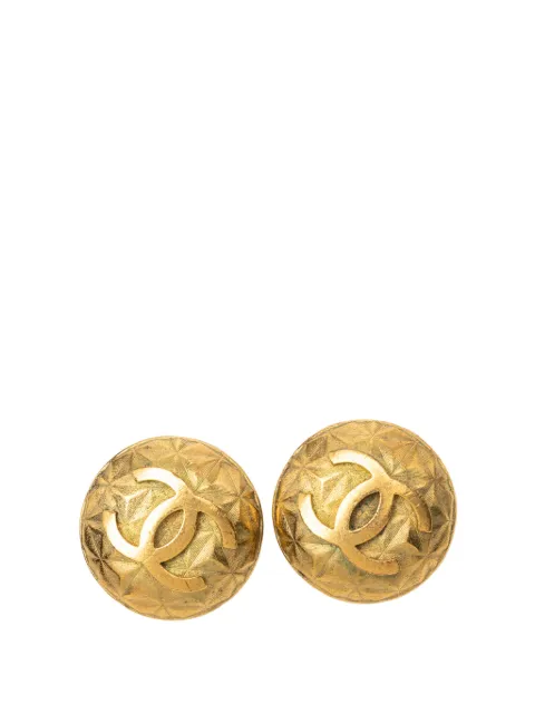 CHANEL Pre-Owned 1995 CC Gold Plated Round Clip On Earrings costume earrings Gold U0X7AOAUMKW8UVAF