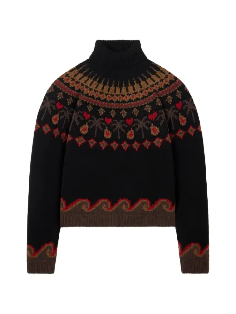 Alanui Sweet Winter roll-neck sweater Black LWHF001E26KNI0011060