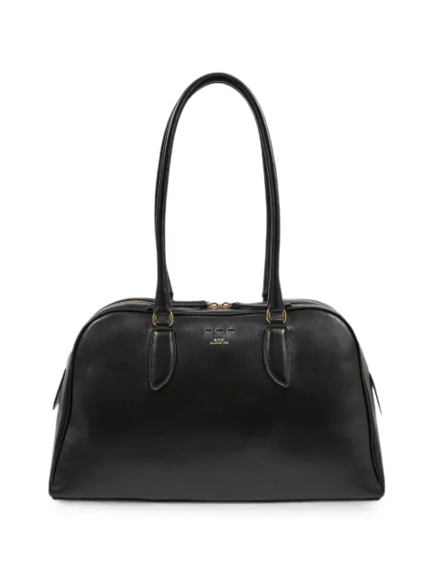 A.P.C. logo-print leather shoulder bag Black PXCBSF67066LZZ