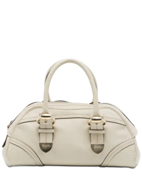 Gucci Pre-Owned 2000-2015 Guccissima Trimmed Leather Signoria handbag White 8J5M22WJPUEDY986