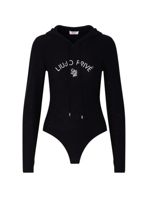 LIU JO knit bodysuit with hood Black TF6042MS04922222